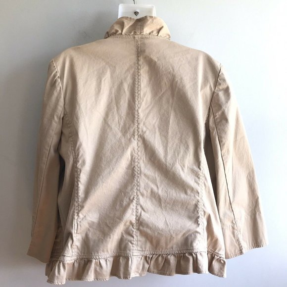 Talbots Beige Ruffle Edge Blazer - Picture 2 of 7